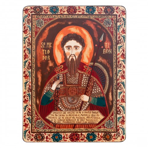 Icoană pe lemn "Sfântul Teodor Tiron"