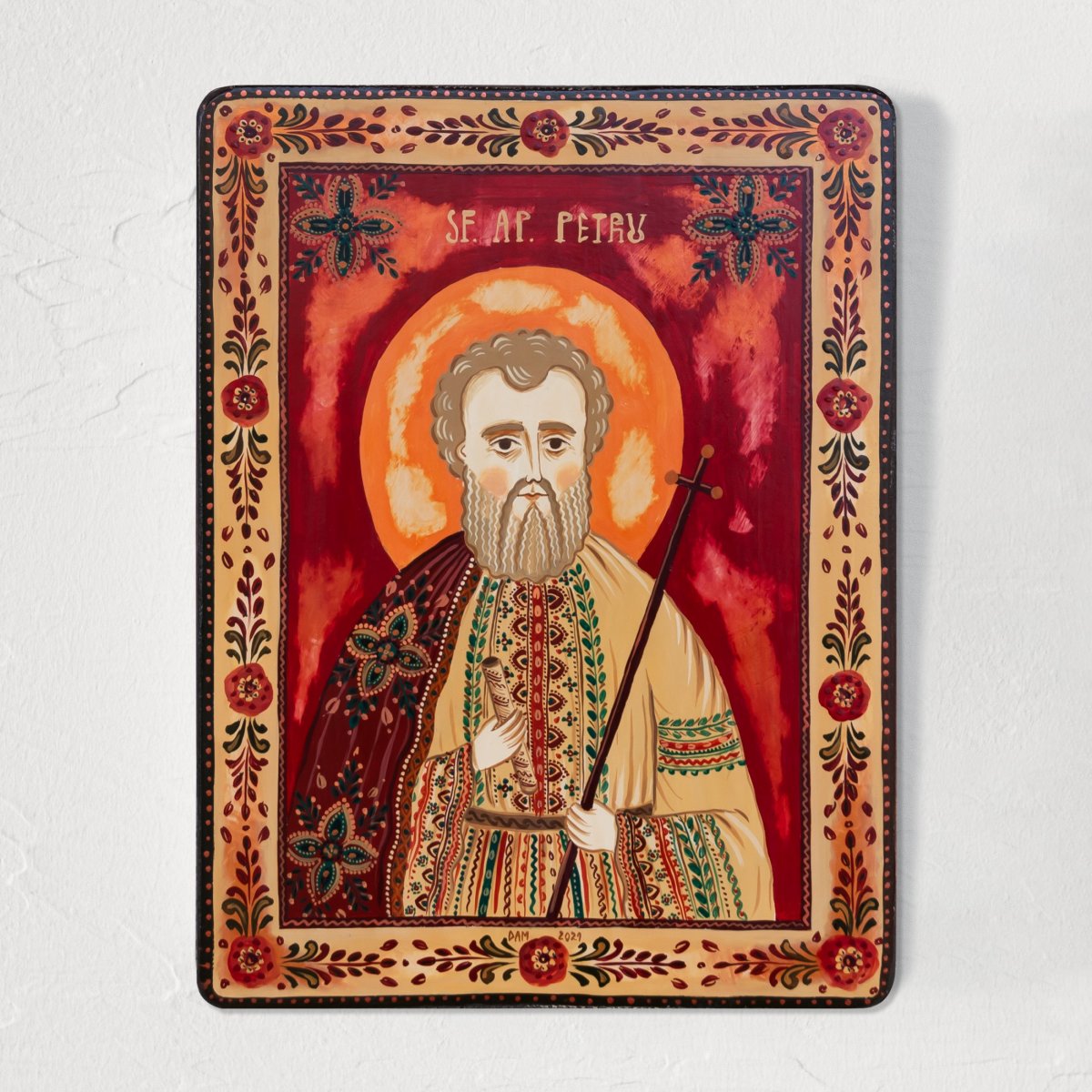 Wood icon, "Apostle Peter", Hand painted
