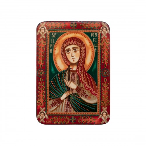 Wood icon, "Saint Lydia of Thyatira", miniature, 7x10cm