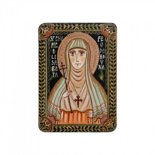 Wood icon, "Saint Elizabeth Fyodorovna", miniature, 7x10cm
