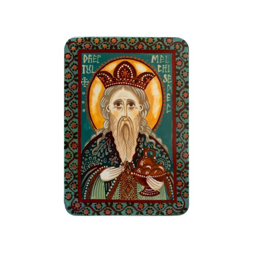 Wood icon, "Righteous Melchizedek", miniature, 7x10cm