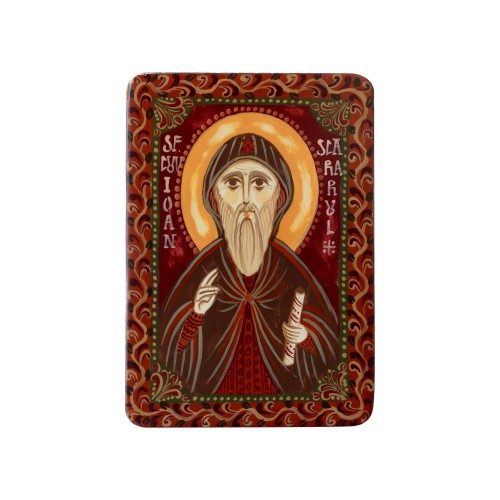 Wood icon, "Saint John Climacus", miniature, 7x10cm