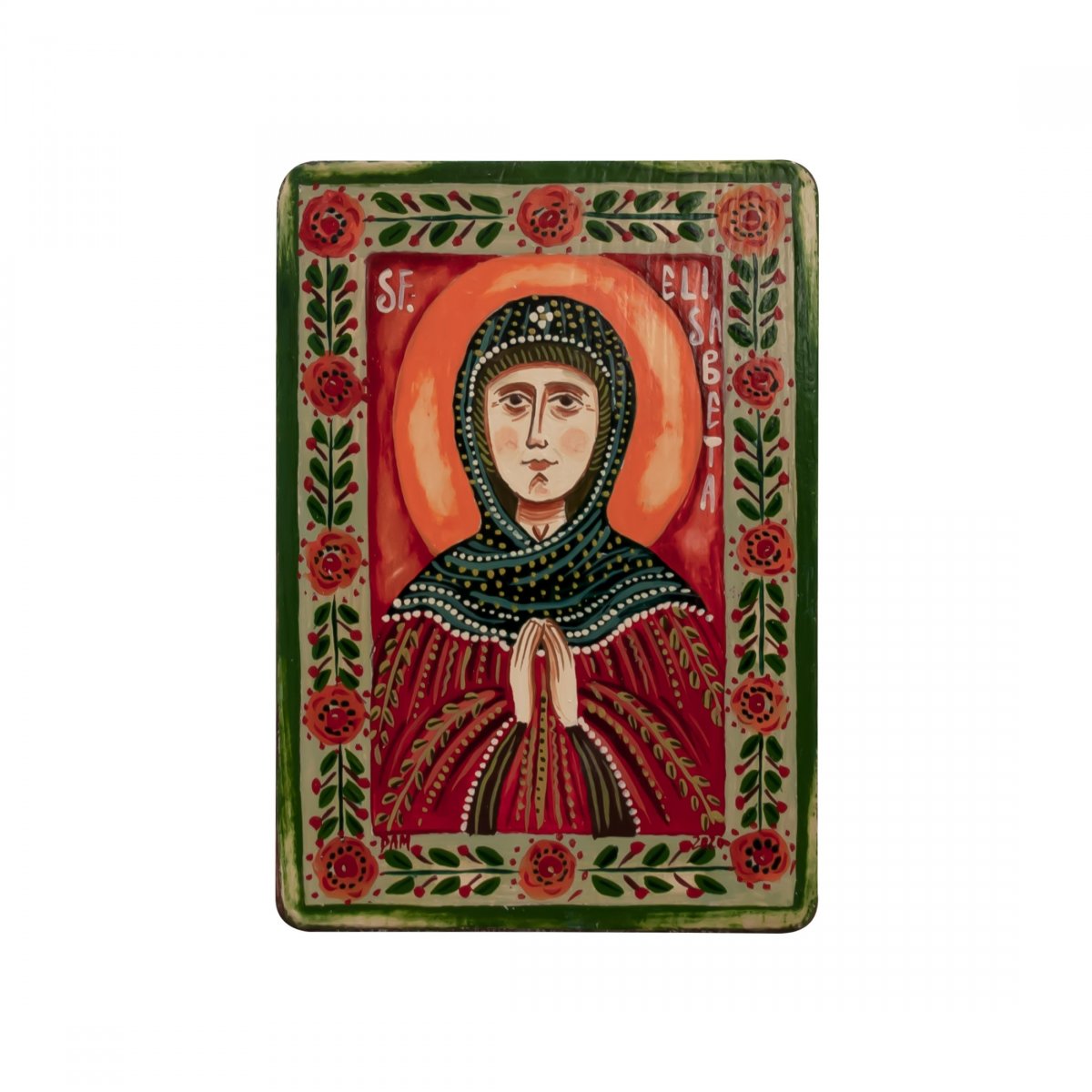 Icoană pe lemn "Sfânta Elisabeta", miniatură, 7x10 cm