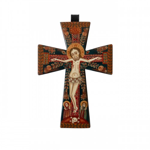 Cruce pectorală din lemn, model 1 - 7x10 cm