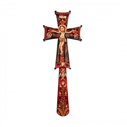 Hand painted Blessing cross, model 2, 6x17 cm
