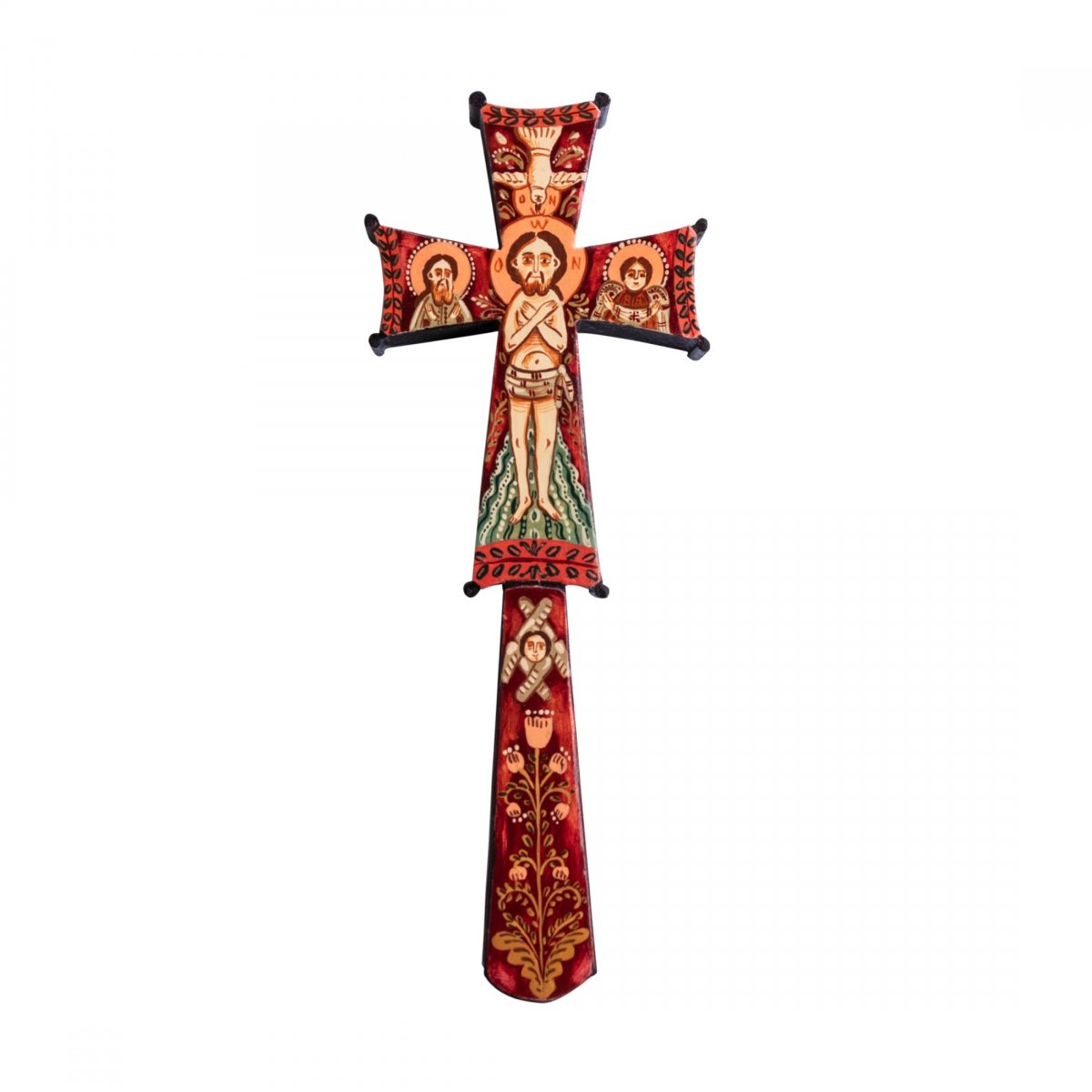Hand painted Blessing cross, model 2, 6x17 cm