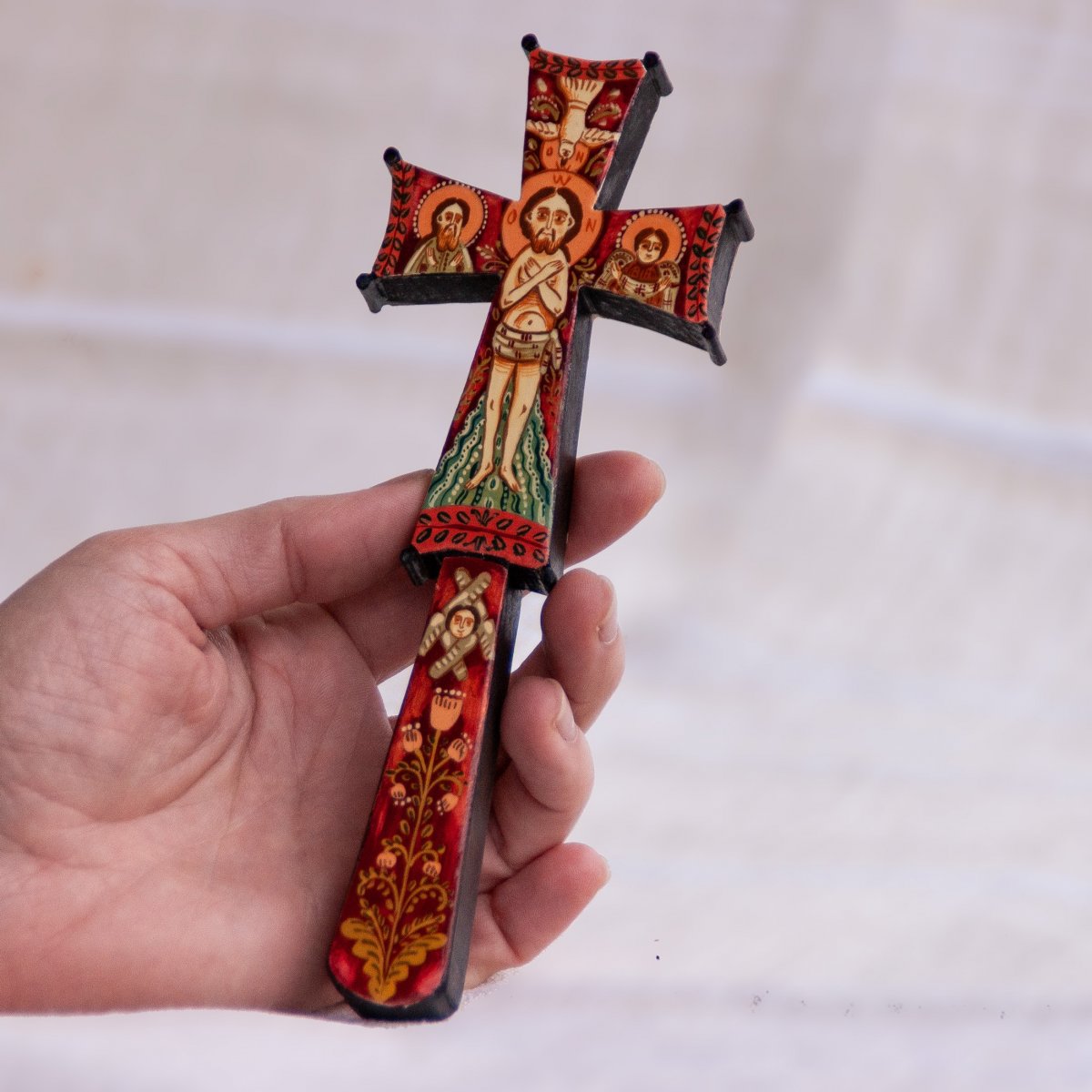 Cruce de binecuvântare din lemn, model 2, 6x17 cm